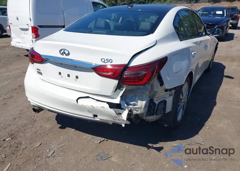 2018 Infiniti Q50 3.0T Luxe z USA, uszkodzony, nr VIN JN1EV7AR5JM440290